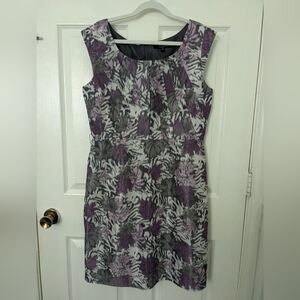 Alex Marie Purple and Gray Sheath Dress Sleeveless Scoop Neck